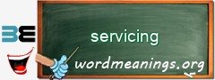 WordMeaning blackboard for servicing
